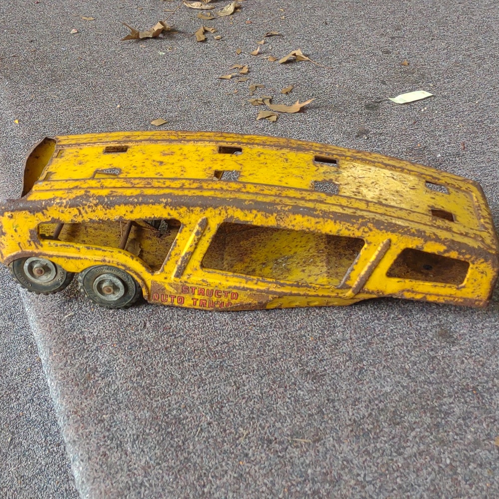 Vintage Structo auto transport trailer